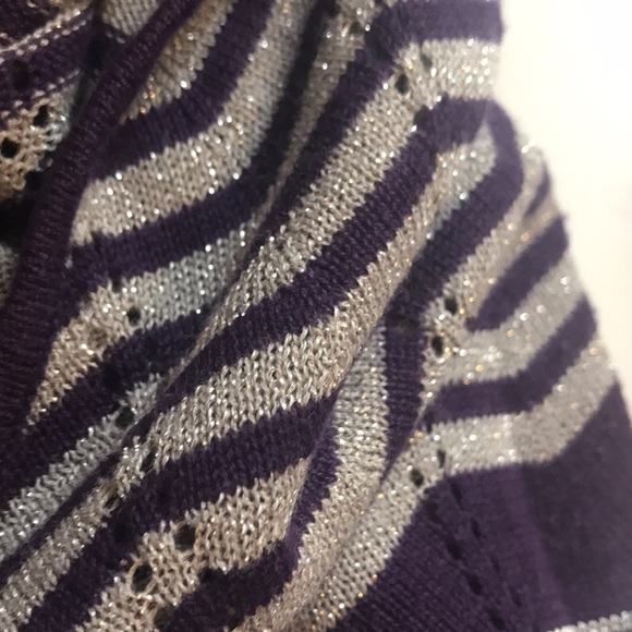 Vintage Dots Purple Shimmer Sweater Medium - Picture 7 of 7